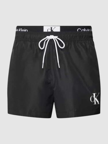 Calvin Klein Underwear Badehose mit Label- und Logo-Details in Black, ...