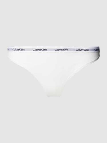 Calvin Klein Underwear String in unifarbenem Design in Weiss, Größe XS