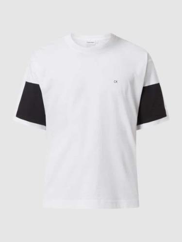 CK Calvin Klein T-Shirt aus Baumwolle in Weiss, Größe L