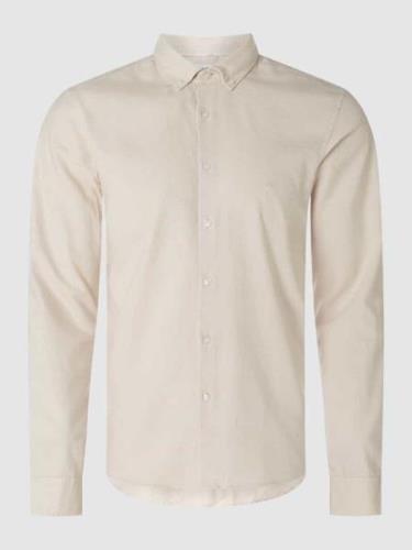 CK Calvin Klein Slim Fit Business-Hemd aus Oxford in Beige, Größe 44
