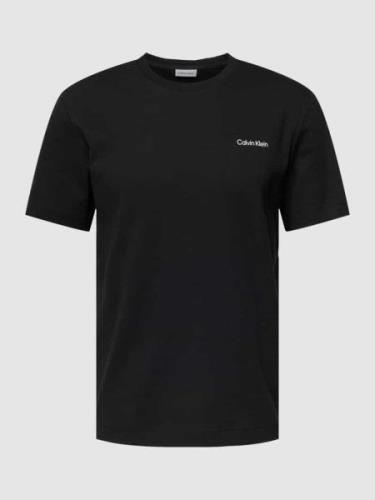 CK Calvin Klein T-Shirt mit Label-Detail in Black, Größe M
