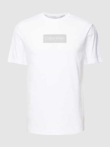 CK Calvin Klein T-Shirt mit Label-Detail in Weiss, Größe S