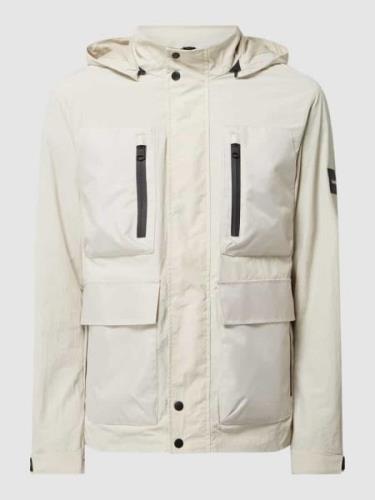 CK Calvin Klein Jacke mit abnehmbarer Kapuze in Offwhite, Größe L