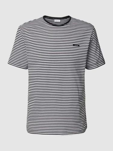 CK Calvin Klein T-Shirt mit Streifenmuster in Black, Größe S