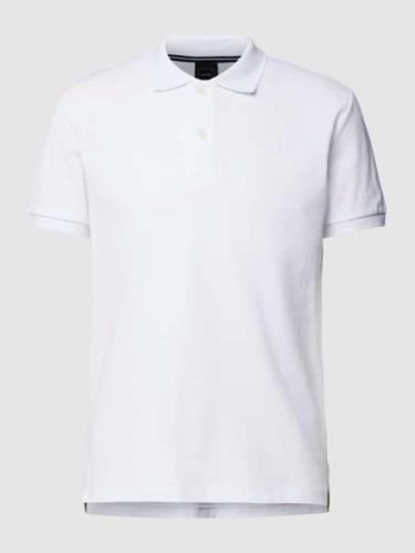 Geox Poloshirt mit Seitenschlitzen Modell 'Piquee uni' in Weiss, Größe...