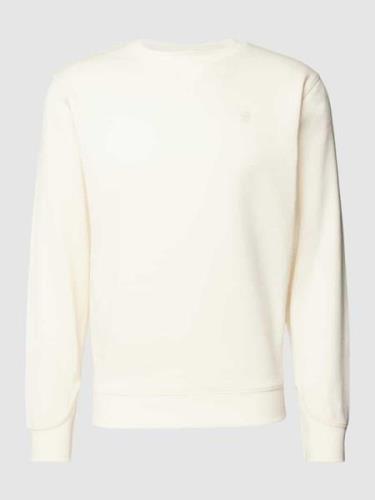 G-Star Raw Sweatshirt mit Logo-Stitching Modell 'Premium' in Offwhite,...