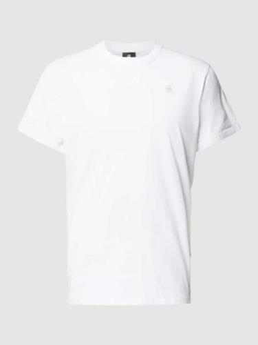 G-Star Raw T-Shirt mit Label-Stitching Modell 'Nifous' in Weiss, Größe...