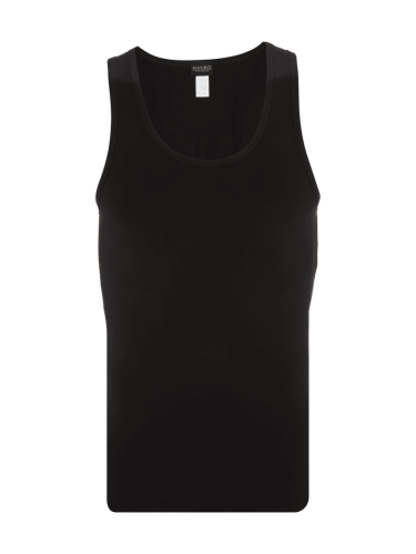 Hanro Unterhemd aus Baumwoll-Mix in Black, Größe M