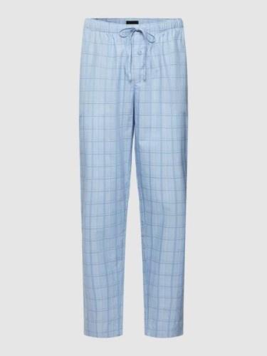 Hanro Pyjama-Hose mit Karomuster Modell 'Ian' in Hellblau, Größe S