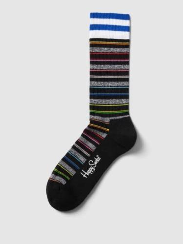 Happy Socks Socken mit Streifenmuster Modell 'Minimal Stripe' in Black...