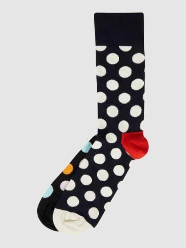 Happy Socks Socken mit Punktmuster im 2er-Pack in Black, Größe 41/46