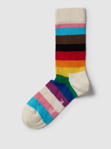 Happy Socks Socken mit Allover-Muster Modell 'Pride Sunrise' in Offwhi...