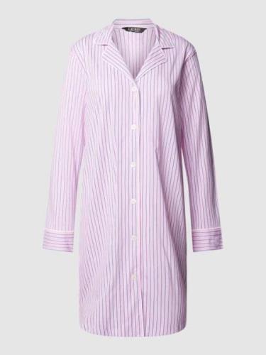 Lauren Ralph Lauren Nachthemd mit Streifenmuster in Rosa, Größe XS