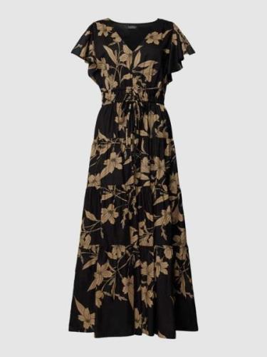 Lauren Ralph Lauren Maxikleid mit floralem Allover-Muster in Black, Gr...