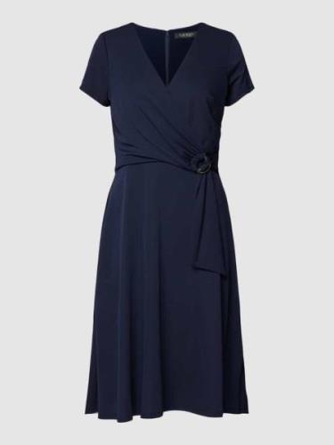 Lauren Ralph Lauren Knielanges Kleid mit V-Ausschnitt Modell 'KARLEE' ...
