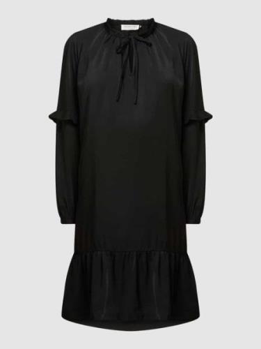 ROSEMUNDE Kleid mit Volantsaum in Black, Größe 40