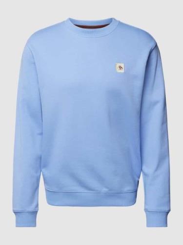 Scotch & Soda Sweatshirt mit Label-Patch Modell 'Essentials' in Ocean,...