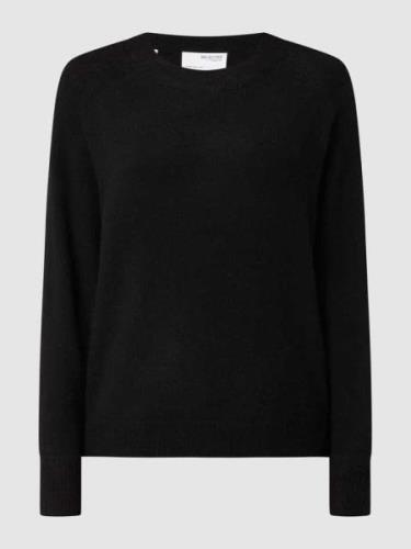 Selected Femme Pullover mit Alpaka-Anteil Modell 'Lulu' in Black, Größ...