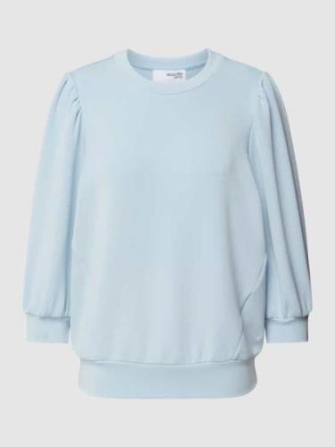 Selected Femme Sweatshirt mit 3/4-Arm Modell 'TENNY' in Hellblau, Größ...