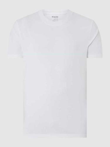 SELECTED HOMME T-Shirt aus Bio-Baumwolle Modell 'Colman' in Weiss, Grö...