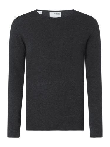 SELECTED HOMME Pullover mit Bio-Baumwolle Modell 'Rome' in Anthrazit, ...