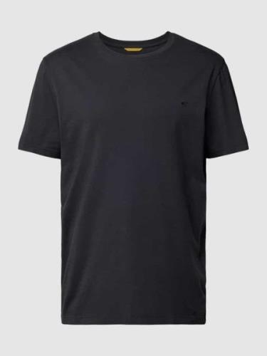 camel active T-Shirt mit Logo-Stitching in Anthrazit, Größe XXXL