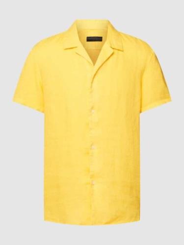 Drykorn Leinenhemd mit Reverskragen in Gelb, Größe M
