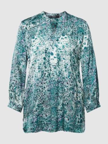 Esprit Collection Blusenshirt aus Viskose mit Allover-Muster in Smarag...