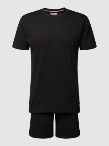 Jack & Jones Pyjama mit Rundhalsausschnitt Modell 'BASIC' in Black, Gr...