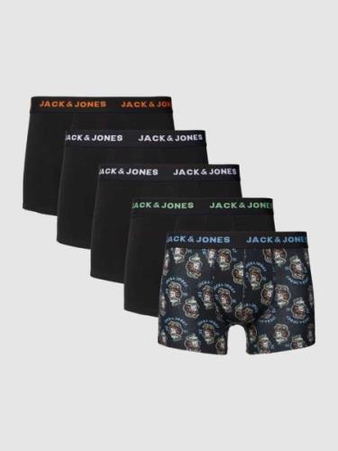 Jack & Jones Trunks im 5er-Pack Modell 'SUBOO' in Black, Größe S