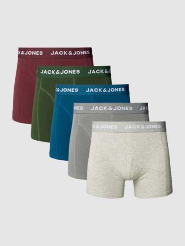 Jack & Jones Trunks mit elastischem Logo-Bund im 5er-Pack in Bordeaux,...