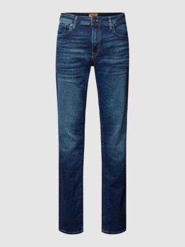Jack & Jones Regular Fit Jeans mit Knopfverschluss Modell 'CLARK' in J...
