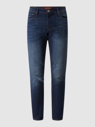 Jack & Jones Skinny Fit Jeans mit rückseitigem Label-Patch in Jeansbla...