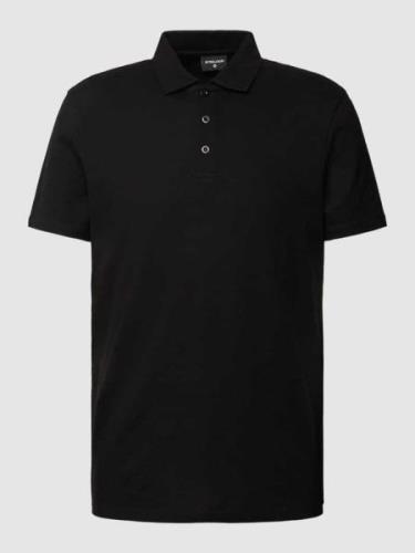 Strellson Poloshirt mit Strukturmuster Modell 'Fadu' in Black, Größe S