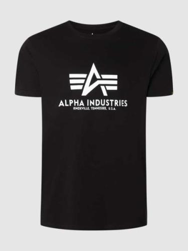 Alpha Industries T-Shirt mit Logo-Print in Black, Größe XS