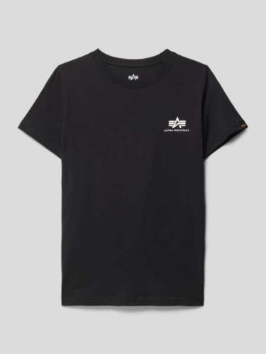 Alpha Industries T-Shirt mit Label-Print in Black, Größe 152