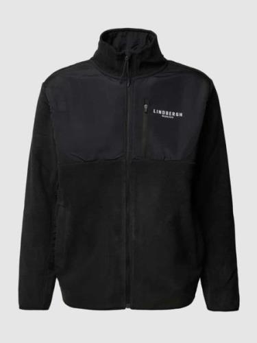 Lindbergh Sweatjacke mit Stehkragen in Black, Größe M