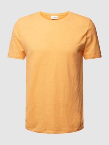 Lindbergh T-Shirt mit Rundhalsausschnitt in Apricot, Größe L