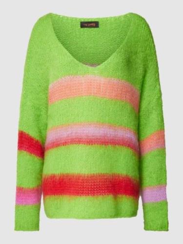 miss goodlife Strickpullover aus Wolle-Mohair-Mix mit Streifenmuster i...