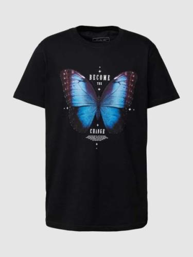 Mister Tee T-Shirt mit Motiv-Print Modell 'Become the Change' in Black...