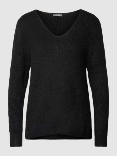 Montego Strickpullover mit U-Boot-Ausschnitt in Black, Größe S