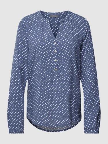 Montego Blusenshirt mit Allover-Muster in Rauchblau, Größe 36