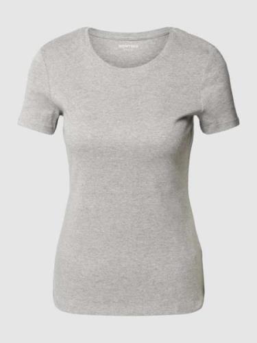 Montego T-Shirt mit Rundhalsausschnitt in Silber Melange, Größe XXL