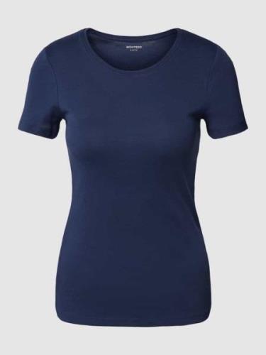 Montego T-Shirt mit Rundhalsausschnitt in Dunkelblau, Größe S