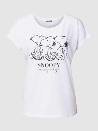 Montego T-Shirt mit Peanuts®-Print in Weiss, Größe XS