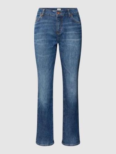 Mustang Straight Fit Jeans mit Label-Patch Modell 'CROSBY' in Blau, Gr...