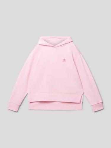adidas Originals Hoodie mit Label-Details in Pink, Größe 140