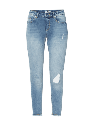 Only Skinny Fit Jeans im Used Look in Jeansblau, Größe XS30