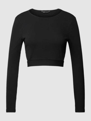 Only Cropped Longsleeve mit Rundhalsausschnitt Modell 'NIKITA' in Blac...