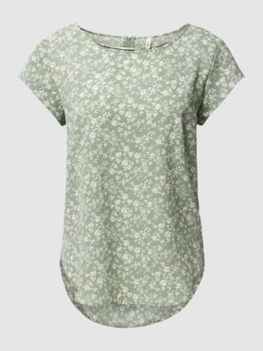 Only Blusenshirt mit floralem Muster Modell 'VIC' in Schilf, Größe 36